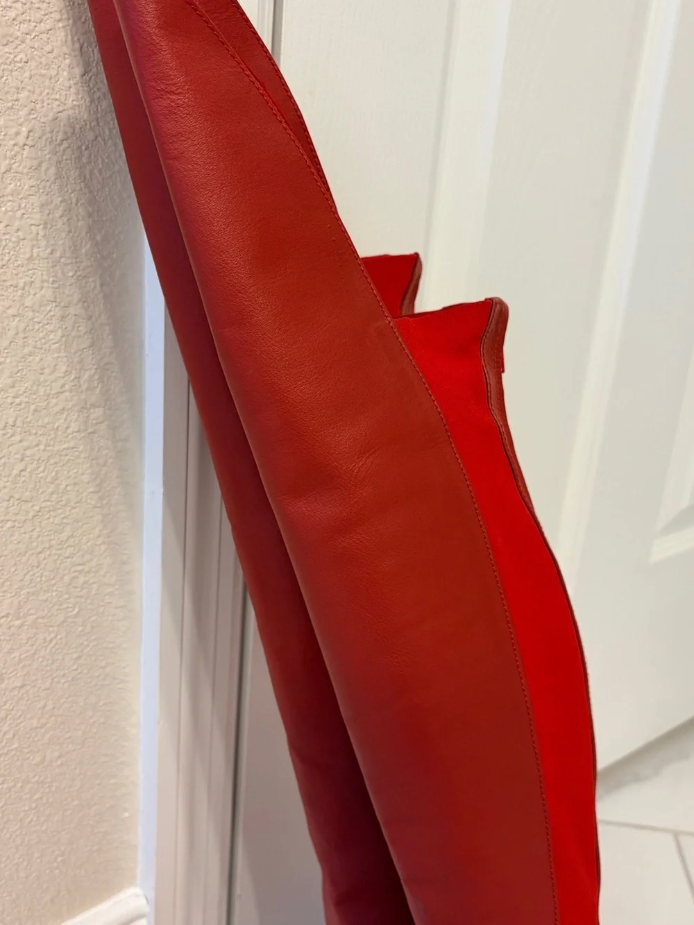 Red Leather Cosplay Supergirl Boots